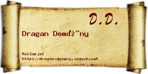Dragan Demény névjegykártya